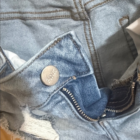 PINK Victoria's Secret Light Blue Distressed Jean Shorts - Picture 5 of 5